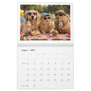 Animal themed 2027 calender calendar