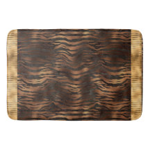 Animal Tiger Print Gold Elegant Metallic Glam