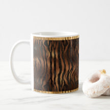 Animal Tiger Print Gold Elegant Metallic Glam