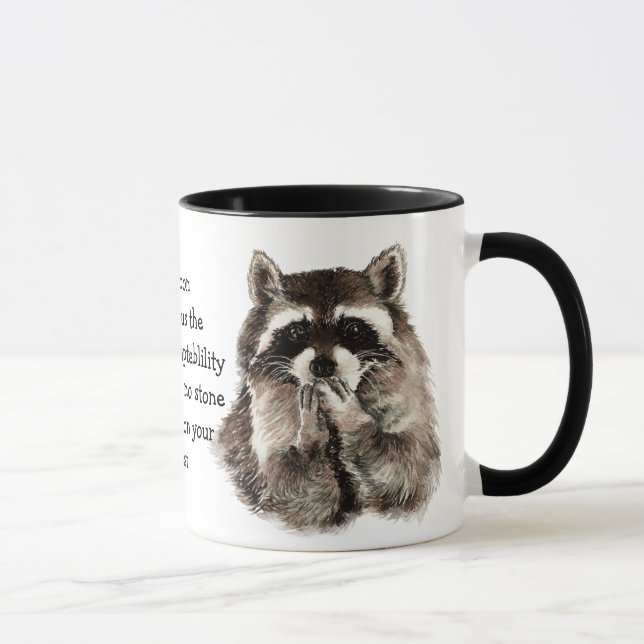 Animal Totem, Spiritual, Inspiration Cute Racoon Mug (Right)