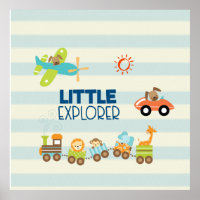 Animal Toy Train Car and Aeroplane Little Explorer