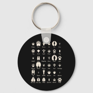 Animal Track S Common Animals And Wildlife Tracks Key Ring