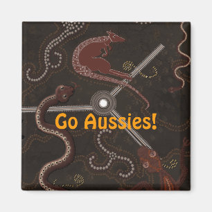 "Animal Tracks" Australian Aboriginal Art Magnets