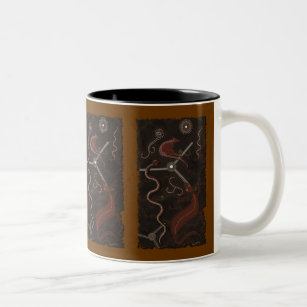 "Animal Tracks" Australian Aboriginal Style Mug