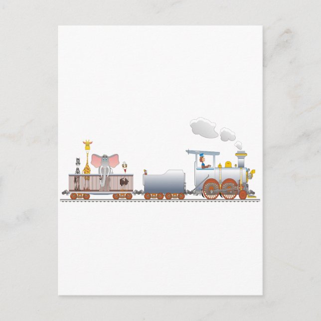 Animal Train Postcard (Front)