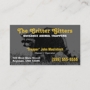 Animal Trapper Business Card