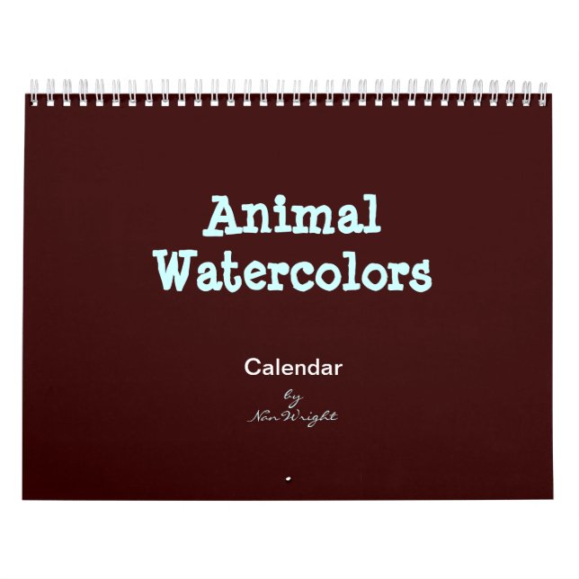 Animal Watercolor Calendar (Cover)