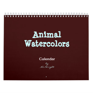 Animal Watercolor Calendar