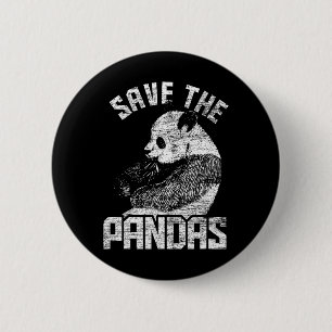 Animal Welfare Bear Earth Day Save The Panda 6 Cm Round Badge