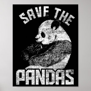 Animal Welfare Bear Earth Day Save The Panda Poster