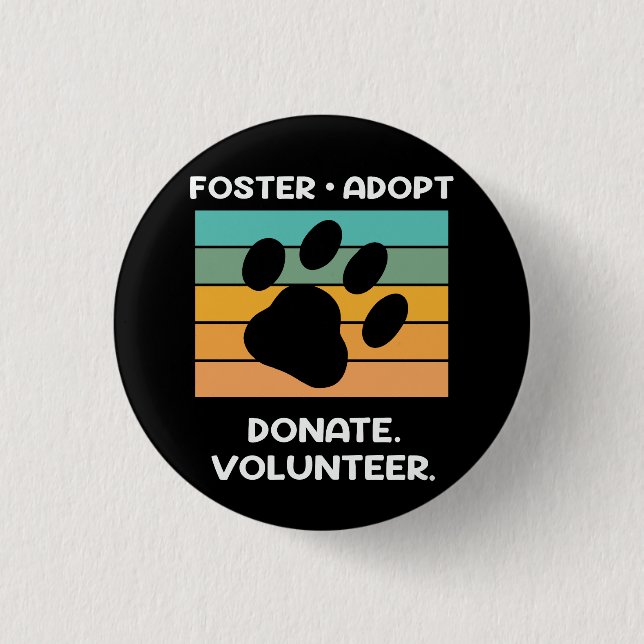 Animal Welfare Volunteer 3 Cm Round Badge (Front)