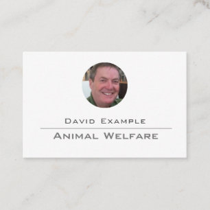 Animal Welfare with Photo of Holder Business Card