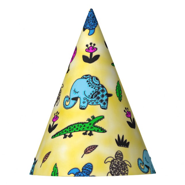 Animal Whirlwind Party Hat (Front)