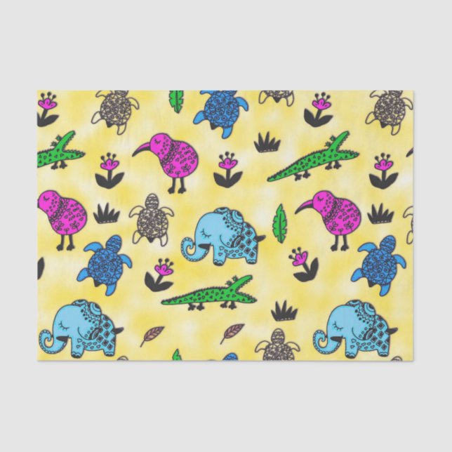 Animal Whirlwind Tissue Paper (Front)