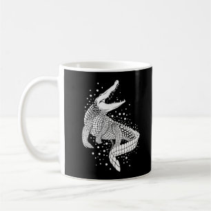 Animal White Silhouette - Crocodile Coffee Mug