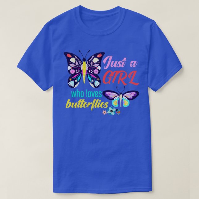 Animal Wildlife Gift Girls Butterfly T-Shirt (Design Front)