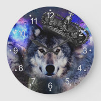Animal wolf in crown