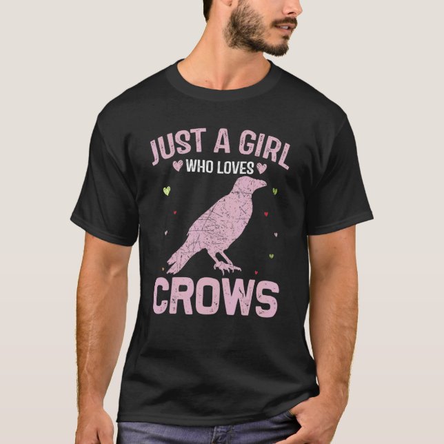   Animal   Women Just A Girl Who Loves Crows T-Shirt (Front)