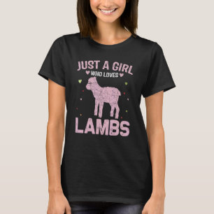 Animal   Women Just A Girl Who Loves Lambs T-Shirt