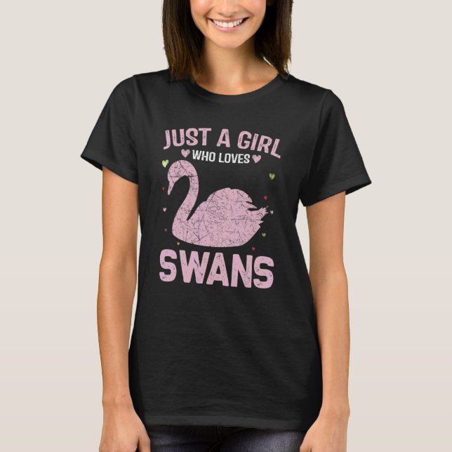 Animal   Women Just A Girl Who Loves Swans T-Shirt (Front)
