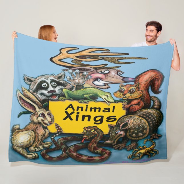 Animal Xings Fleece Blanket (In Situ)