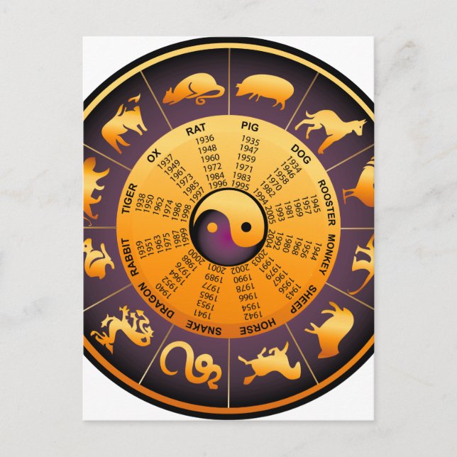 Animal Yin Yang Postcard (Front)