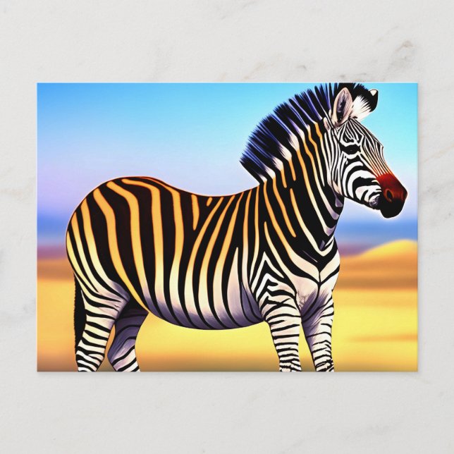 Animal Zebra nature Postcard (Front)