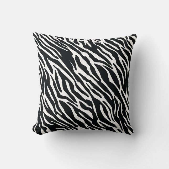 Animal zebra stripe seamless pattern design cushion (Front)