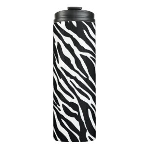 Animal zebra stripe seamless pattern design thermal tumbler