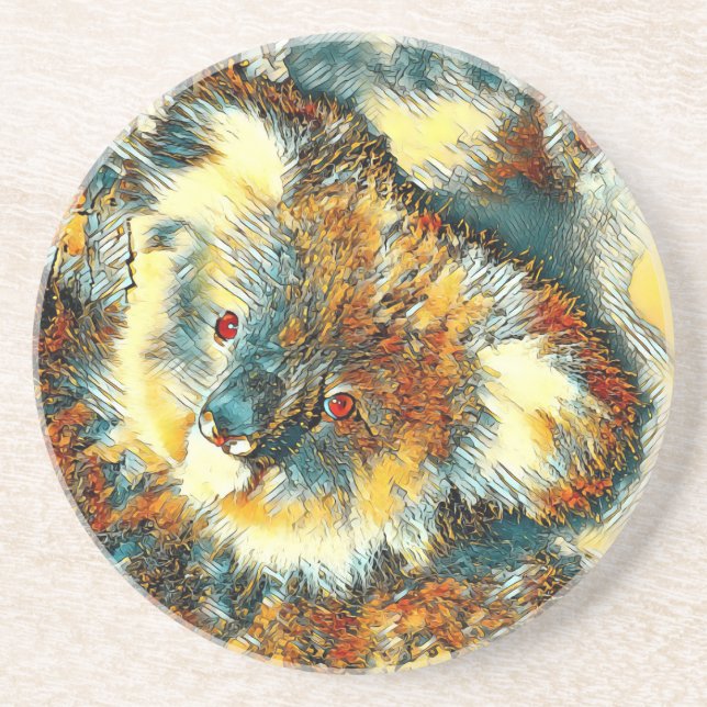 AnimalArt_Bear_005 Coaster (Front)