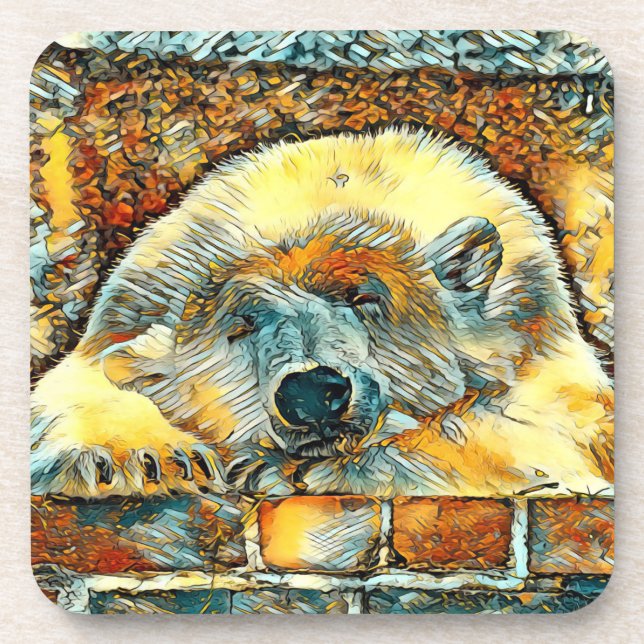 AnimalArt_Bear_008 Coaster (Front)