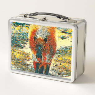 AnimalArt_Capybara_002 Metal Lunch Box