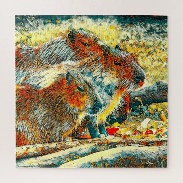 AnimalArt_Capybara_005 Jigsaw Puzzle (Vertical)