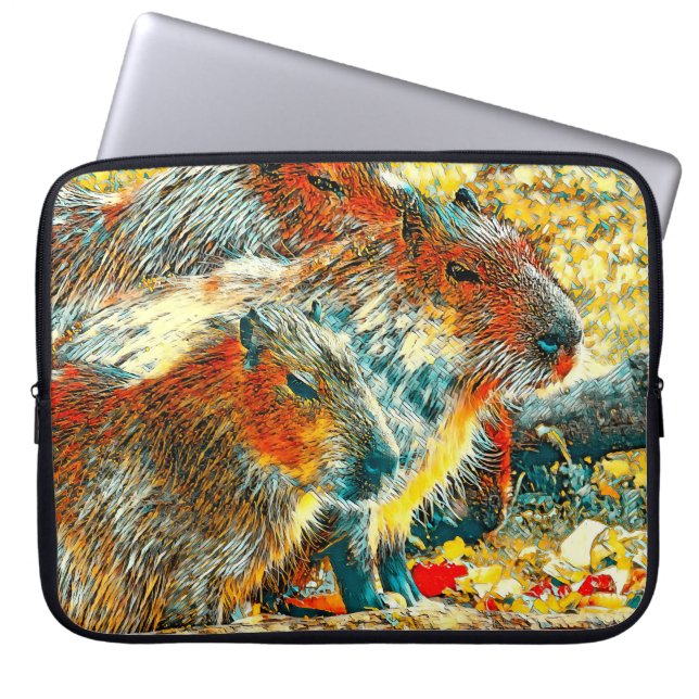 AnimalArt_Capybara_005 Laptop Sleeve (Front)
