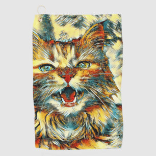 AnimalArt_Cat_006 Golf Towel
