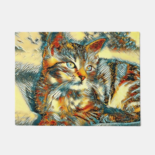 AnimalArt_Cat_015 Doormat (Front)