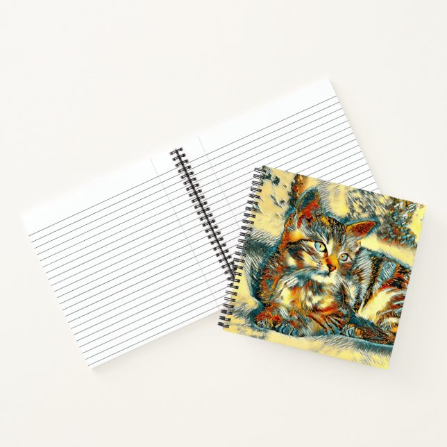 AnimalArt_Cat_015 Notebook (Inside)