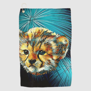 AnimalArt_Cheetah_012 Golf Towel