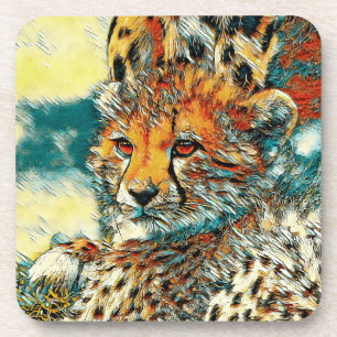 AnimalArt_Cheetah_014 Coaster