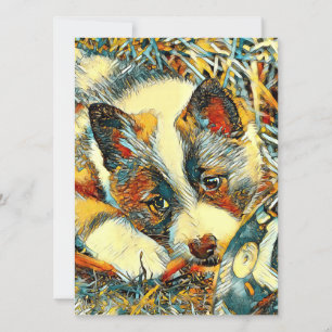 AnimalArt_Dog_003 Holiday Card