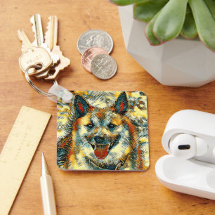 AnimalArt_Dog_004 Key Ring