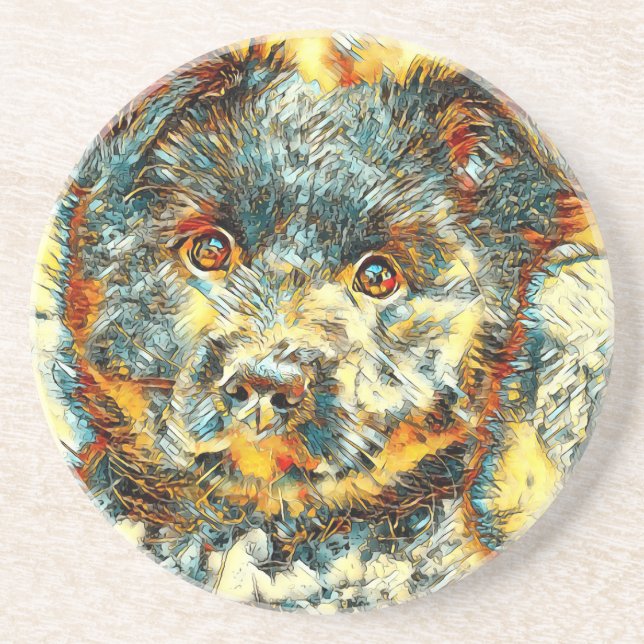 AnimalArt_Dog_005 Coaster (Front)