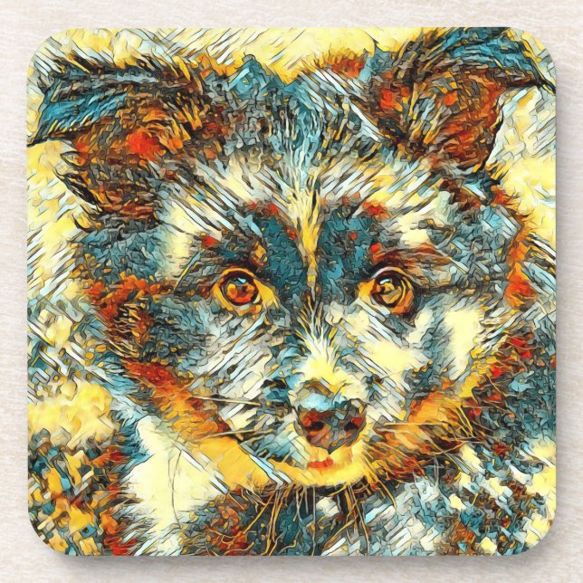 AnimalArt_Dog_008 Coaster (Front)