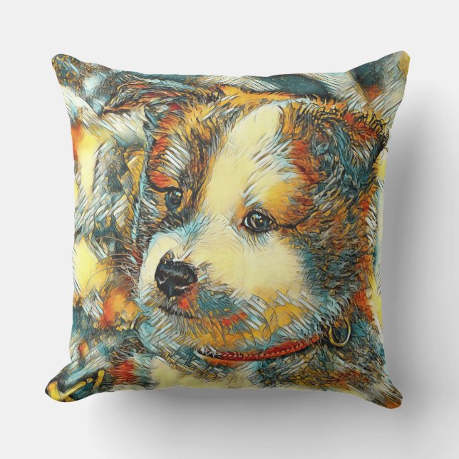 AnimalArt_Dog_20170802_by_JAMColors Cushion (Front)