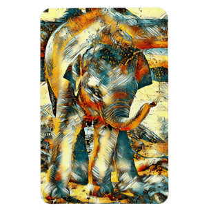 AnimalArt_Elephant_003 Magnet