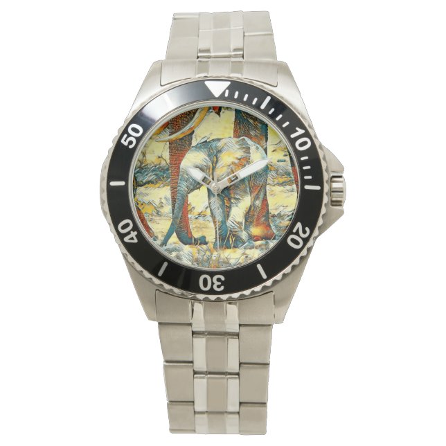 AnimalArt_Elephant_010 Watch (Front)