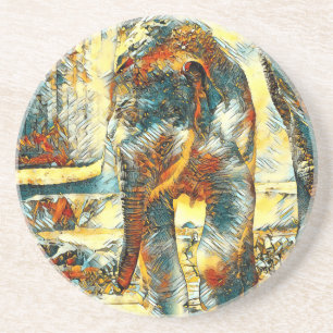 AnimalArt_Elephant_012 Coaster