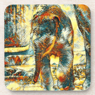 AnimalArt_Elephant_012 Coaster