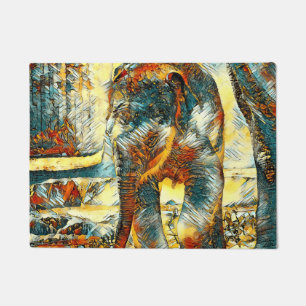 AnimalArt_Elephant_012 Doormat
