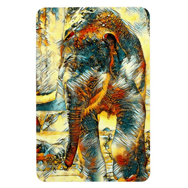 AnimalArt_Elephant_012 Magnet (Vertical)